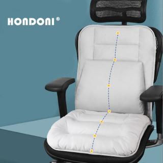 【HONDONI】新款5D可調式記憶座靠墊(辦公室專用薄霧灰X5-GY)