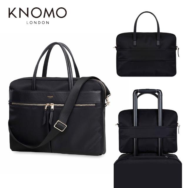 【KNOMO】HANOVER 簡約知性14吋公務日常手提側背包(黑色)