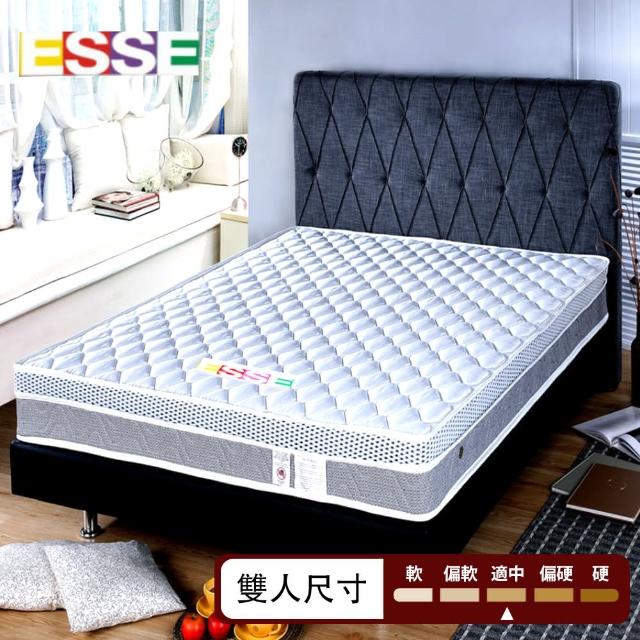 【ESSE 御璽】乳膠深層透氣護背2.3硬式彈簧床墊(雙人尺寸)