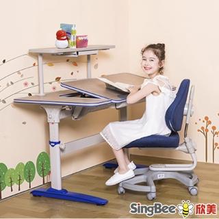 【SingBee 欣美】寬115cm 兒童桌椅組SBD-504&80+168(書桌椅 兒童桌椅 兒童書桌椅)