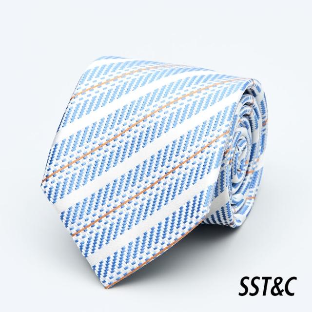 【SST&C 新品９折】藍色條紋經典領帶2012403011