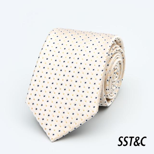 【SST&C 新品９折】黃色幾何窄版領帶1912403014