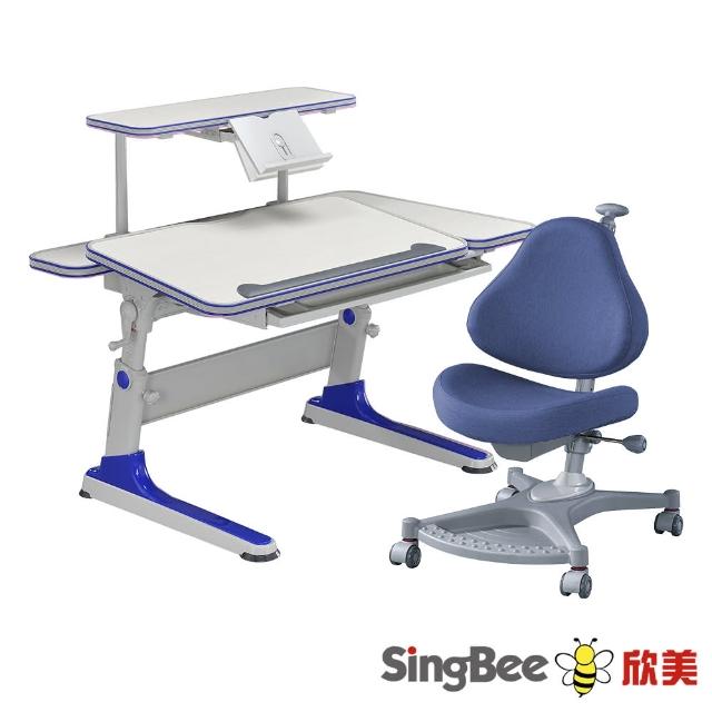 【SingBee 欣美】寬120cm 兒童桌椅組SBD-601&80+139S(書桌椅 兒童桌椅 兒童書桌椅)