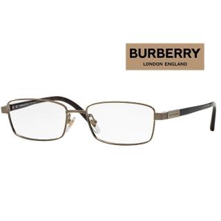 BURBERRY 巴寶莉 亞洲版 經典鈦金屬光學眼鏡 斯文方框設計 BE1287TD 1002 霧金 公司貨