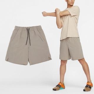 【NIKE 耐吉】短褲 Dri-FIT Unlimited 男款 棕 黑 速乾 開衩 抽繩 瑜珈 訓練 運動褲(DV9331-247)