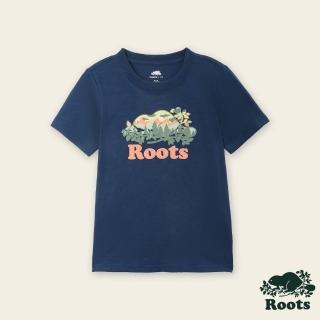 【Roots】Roots 大童- OUTDOOR ROOTS短袖T恤(藍色)