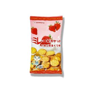【nomura 野村美樂】日本美樂圓餅乾 草莓牛奶風味 130g(原廠唯一授權販售)