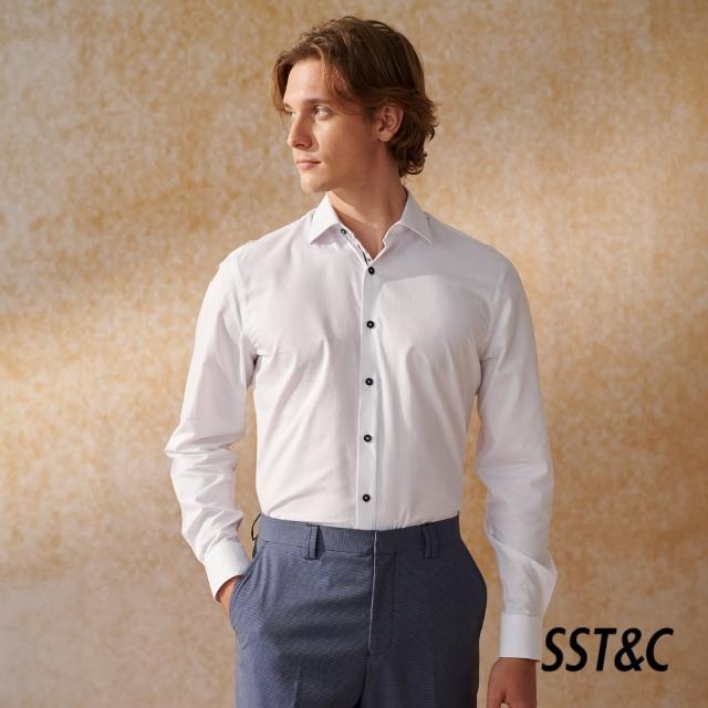 【SST&C 新品８５折】EASY CRAE 白色紋理標準版襯衫0312404006