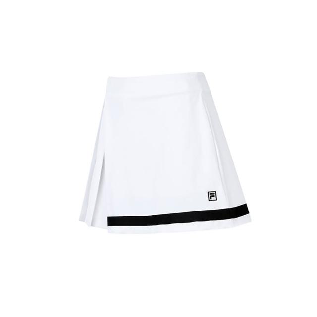 【FILA官方直營】女平織短裙-白色(5SKY-1214-WT)