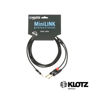 【KLOTZ】KY5 MiniLink Pro Y-Cable 1.5米 黑 3.5mm - 2x 6.3mm(公司貨)