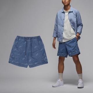 【NIKE 耐吉】短褲 Jordan Air Denim Shorts 男款 藍 白 抽繩 水洗做舊 褲子(FN4652-436)