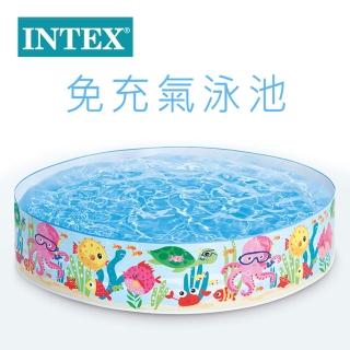 【INTEX】免充氣泳池 183X38(免充氣戲水池 免充氣幼童戲水游泳池 硬膠水池 球池游泳桶池)