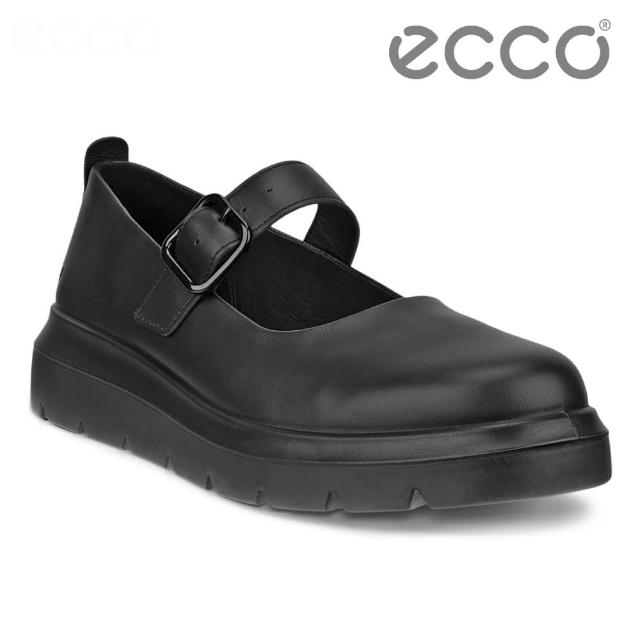 【ecco】ECCO NOUVELLE 新潮簡約厚底正裝鞋 女鞋(黑色 21627301001)