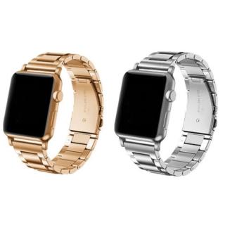 【LOYALTY】Apple Watch1/2/3/4/5/6/SE/S7INS風三珠不銹鋼快拆型蝶扣錶帶(38/40/41mm 附贈拆錶器)