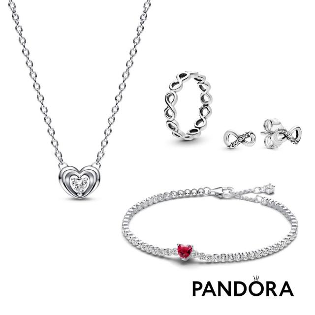 【Pandora官方直營】母親節限定套組-項鏈/手鏈/戒指/耳環(多款可選)