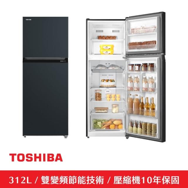 【TOSHIBA 東芝】312公升一級能效雙門變頻冰箱GR-RT312WE-PMT(52E)
