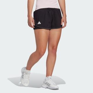 【adidas 愛迪達】短褲 女款 運動褲 網球 CLUB SHORT 黑 HT7194