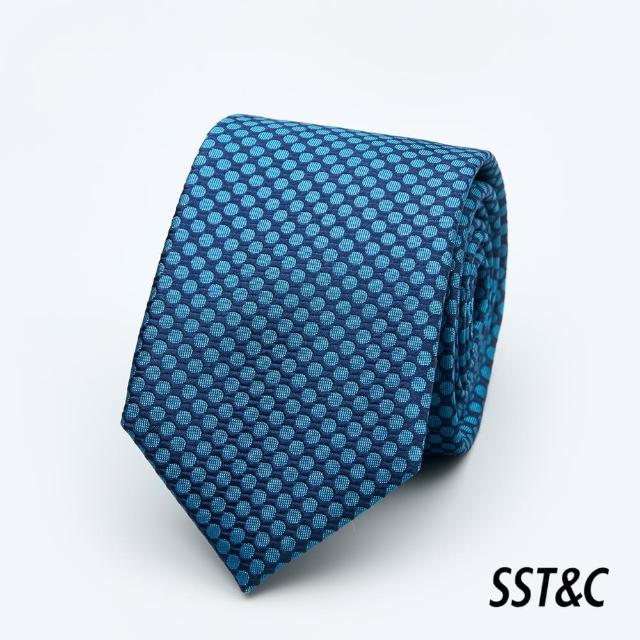 【SST&C 新品９折】藍色圓點窄版領帶1912403001
