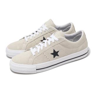 【CONVERSE】休閒鞋 One Star Pro 男鞋 女鞋 米白 黑 麂皮 經典 情侶鞋(172950C)