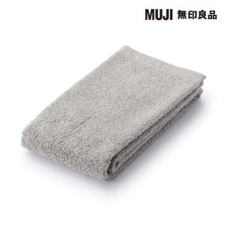 【MUJI 無印良品】棉圈絨面用巾/薄型/淺灰(34*85cm)