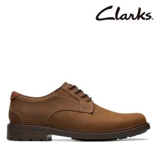 【Clarks】男鞋 Un Shire Low 寬楦透氣緩震舒適紳士鞋(CLM74580D)