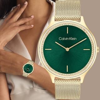【Calvin Klein 凱文克萊】CK Timeless 晶鑽米蘭帶女錶-38mm(25100005)