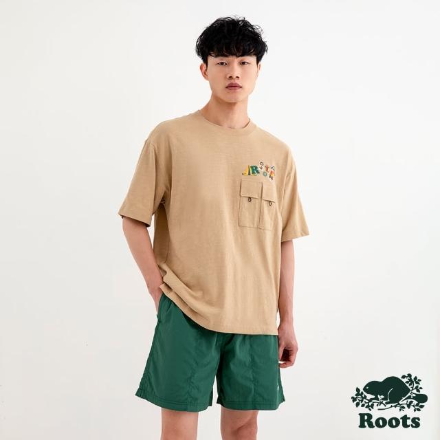 【Roots】Roots 男裝- ROOTS CAMP POCKET短袖T恤(咖色)