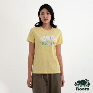 【Roots】Roots 女裝- COOPER BEAVER CAMP短袖T恤(奶油黃)