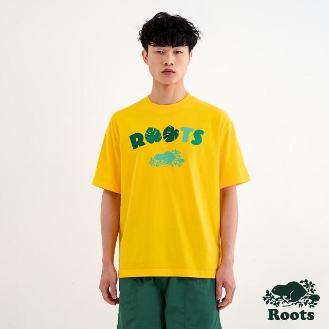 【Roots】Roots 男裝- NATURE BEAVER寬版短袖T恤(檸檬黃)