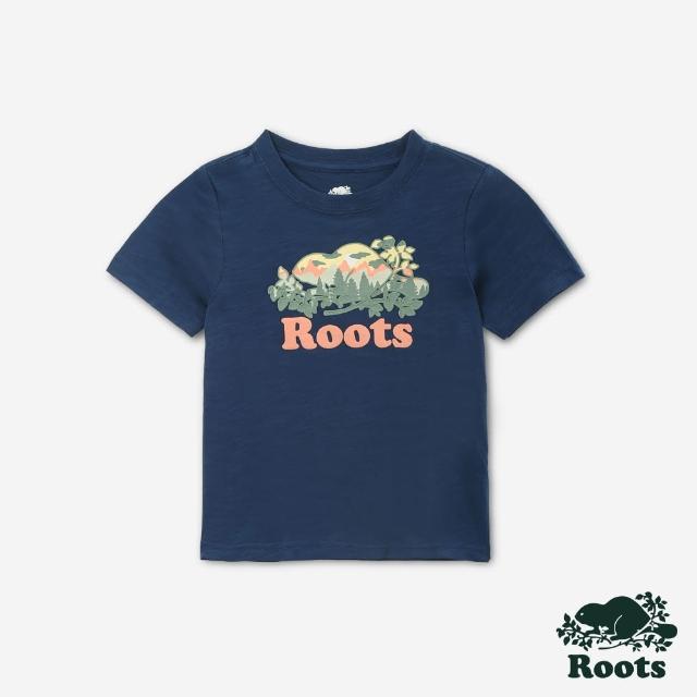 【Roots】Roots 小童- OUTDOOR ROOTS短袖T恤(藍色)