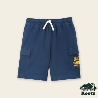 【Roots】Roots 大童- RBA ANIMAL棉短褲(藍色)