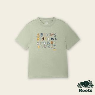 【Roots】Roots 大童- OUTDOOR CAMP短袖T恤(綠色)