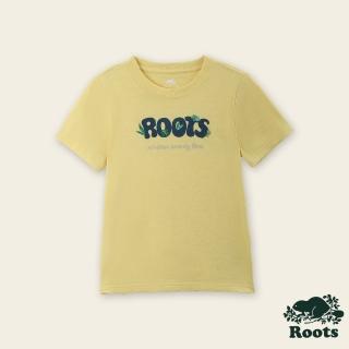 【Roots】Roots 大童- OUTDOOR ROOTS短袖T恤(奶油黃)