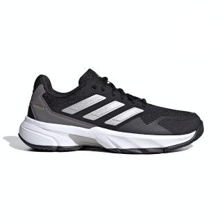 【adidas 愛迪達】Adidas CourtJam Control 3 W 女鞋 黑色 透氣 舒適 運動 網球 慢跑鞋 ID2458