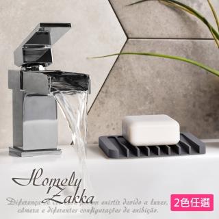 【Homely Zakka】日式簡約矽膠肥皂架/肥皂墊/肥皂盤_2色任選(浴室收納 肥皂盒 廚房 瀝水架 矽膠架)