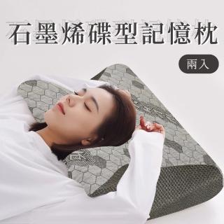 【DeKo岱珂】買一送一 超導石墨烯人體工學釋壓記憶蝶形枕(吸濕透氣 減壓支撐)