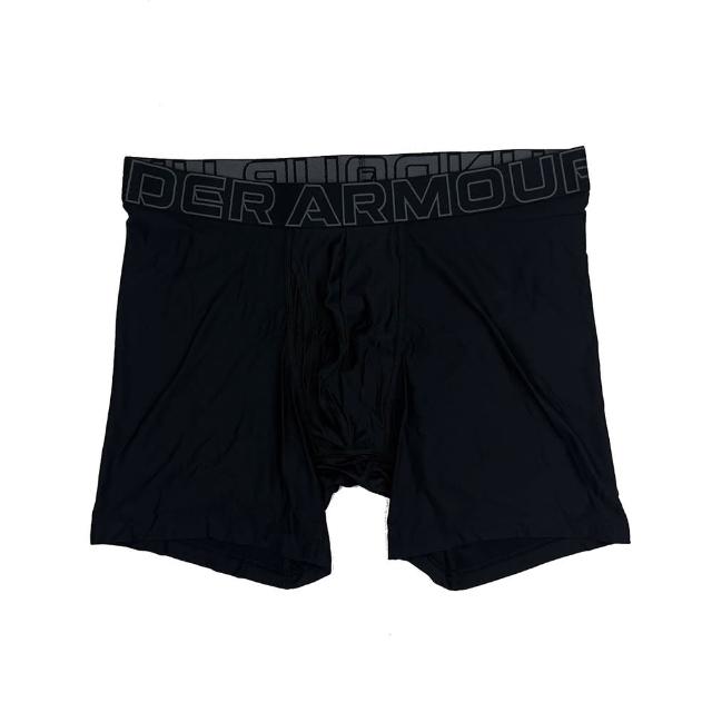 【UNDER ARMOUR】運動內褲黑色6吋四角褲3入國際版美版(1383878001)