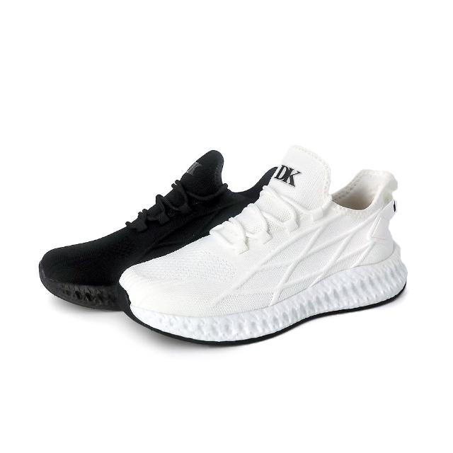 【DK 高博士】3D流線飛織氣墊休閒男鞋 72-4201 共2色(白色/黑色)