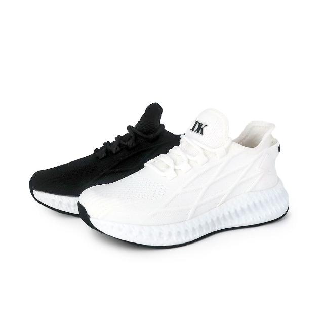 【DK 高博士】3D流線飛織氣墊休閒女鞋 73-4201 共2色(白色/黑色)