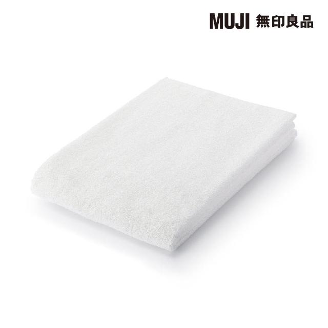 【MUJI 無印良品】棉圈絨可剪裁浴巾/薄型/柔白(70*140cm)