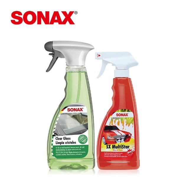【SONAX】玻璃除油膜劑+萬用清潔劑(油膜去除.居家適用.萬用清潔)