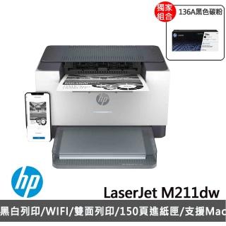 【HP 惠普】搭1黑碳粉★LaserJet M211dw 黑白雷射印表機(原廠登錄升級2年保固組)