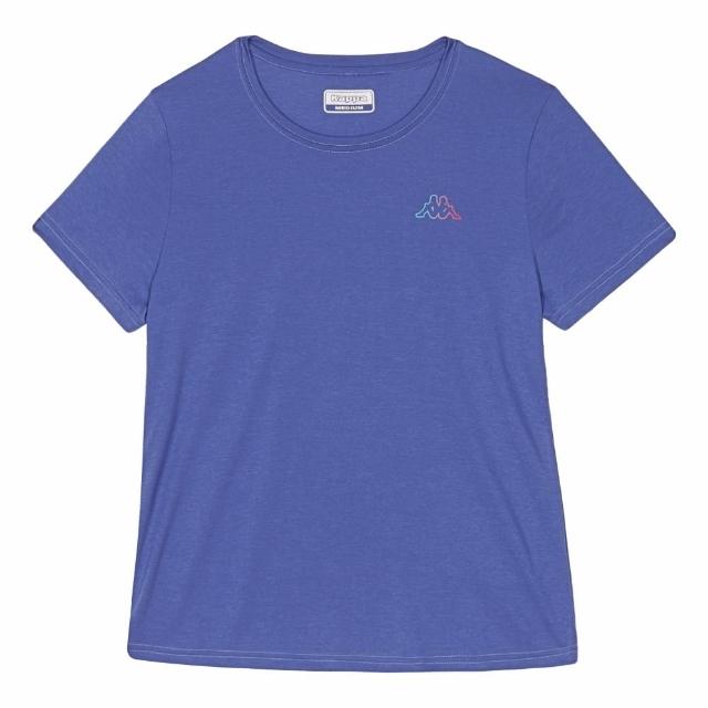 【KAPPA】義大利 女生短袖圓領衫(太空藍 381G8UWM28)