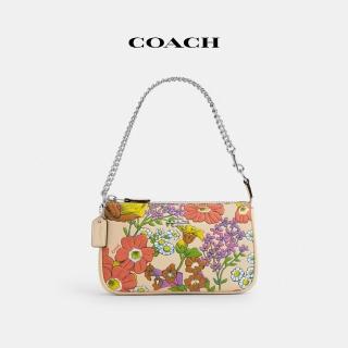 【COACH官方直營】NOLITA花卉印花19手袋-銀色硬體/混合象牙白色(CR365)