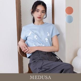 【MEDUSA 曼度莎】現貨-點點七巧板 短版T恤 - 2色（M-XL）｜女休閒上衣 短袖上衣(301-52601)