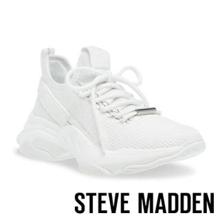 【STEVE MADDEN】MAC-E 透氣網布運動休閒鞋(白色)