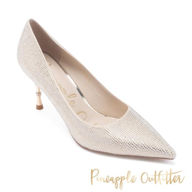【Pineapple Outfitter】PELUMI 全鑽金跟尖頭高跟鞋(粉金色)