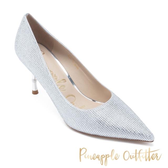 【Pineapple Outfitter】PELUMI 全鑽金跟尖頭高跟鞋(銀色)