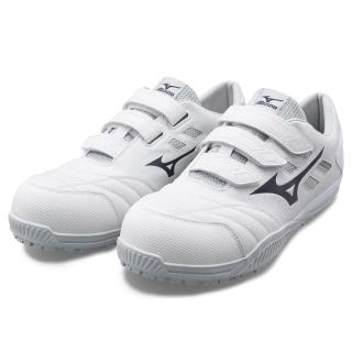 【MIZUNO 美津濃】F1GA233801(TD 赤足 輕量工作鞋 防護鞋 塑鋼頭 防油防滑 3E寬楦)
