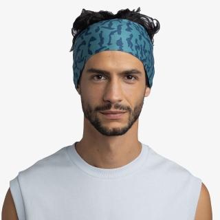 【BUFF】Coolnet抗UV頭帶-狂野藍綠(脖圍/保暖/登山健行/面罩/國旅)